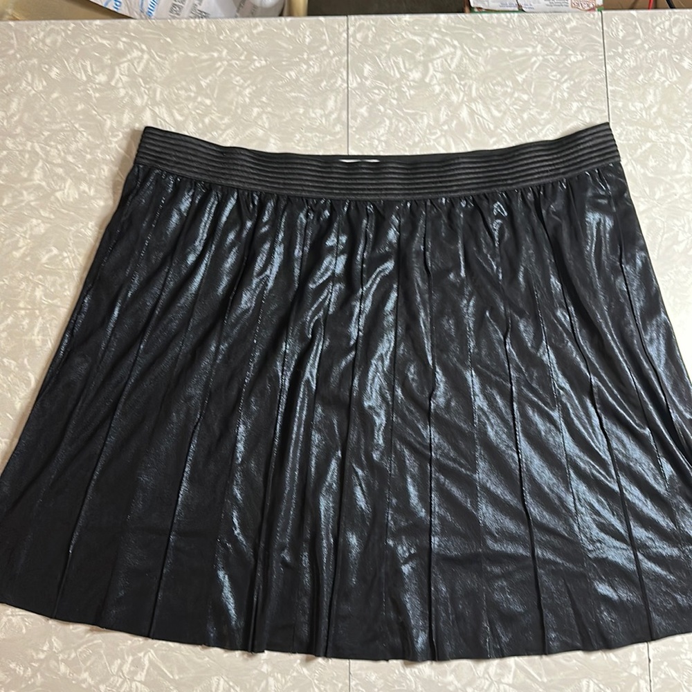 Modamix Black Metallic Women's Plus Size Skirt 3X